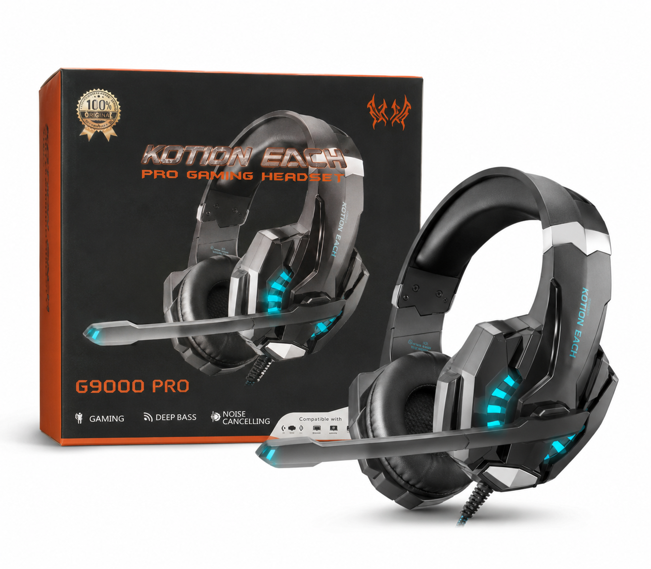 Headset Gamer G9000 Pro com Microfone Cx 30 Peças