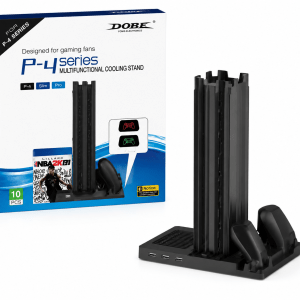 Base Multifuncional com Cooler e Suporte Vertical para PS4 P-4 Series TP4-19076 Cx 20 Peças