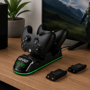 Carregador Duplo OIVO Xbox One Series S/X Elite com 2 Baterias Cx 60 Peças - Imagem 3