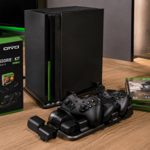 Kit Acessórios 4 em 1 Xbox One X Cooler Fan Carregador e 2 Baterias - Imagem 2