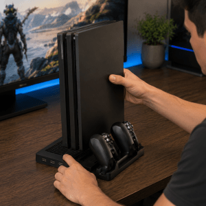 Base Multifuncional com Cooler e Suporte Vertical para PS4 P-4 Series TP4-19076 Cx 20 Peças - Imagem 3