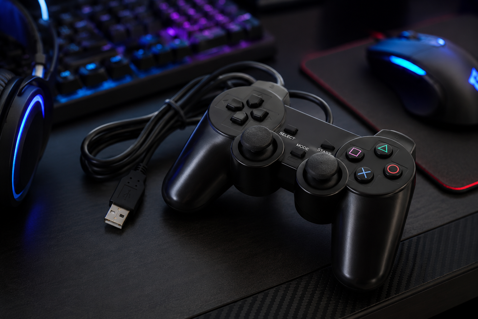 Controle USB Gamer para PC e Notebook Cx 100 Peças