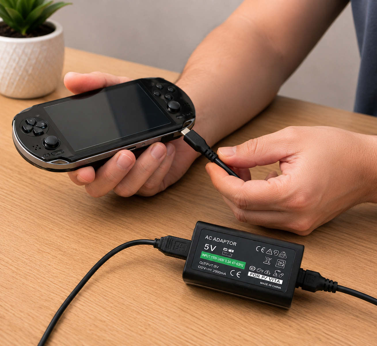 Fonte Carregador Bivolt PS Vita com Cabo USB Cx 200 Peças