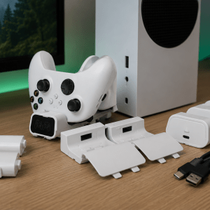 Base Carregador Duplo DOBE Xbox Series S/X Branca Cx 60 Peças - Imagem 2