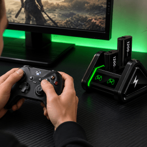 Carregador Controle Xbox One Series S/X com 2 Baterias 1200mAh Cx 400 Peças - Imagem 3